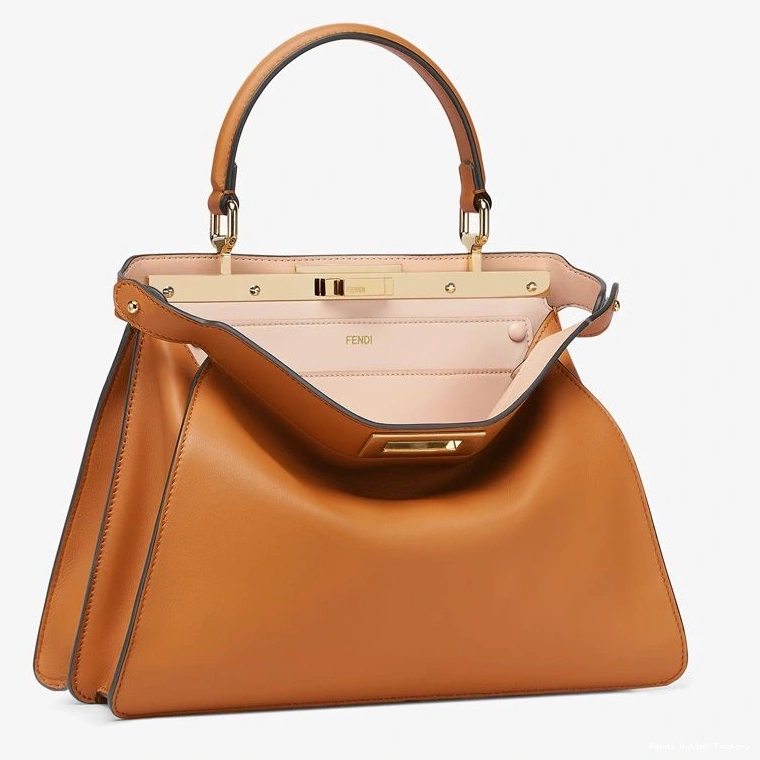 Affordable HOT ISeeU Medium In Laether Peekaboo Brown Nappa Bag Fendi 0805